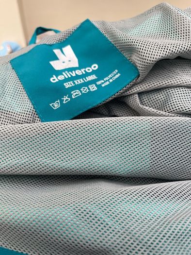 Deliveroo large bag and jacket