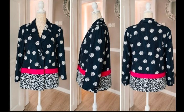 Personal Choice Size 18 Polka Dot Colour Block Blazer