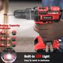 Drill Driver 21V, Bamse Cordless Hammer Drill with 2 Batteries 2.0Ah, 25+3 Torque, 42N.m Max Electric Drill, 30PCS Drill Bits, 2 Speed, LED Light for Home and Garden DIY Project (FREE POSTAGE) Image 4