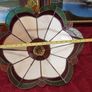 30.5 Inch Tall Large Art Deco Tiffany Style Table Lamp With Metal And Black Striped Amber Glass Stand  With Stained Glass Shade Image 8