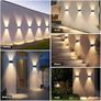 Solar Fence Lights Outdoor Garden, Warm White, Up & Down Solar Wall Lights Outdoor, Waterproof, 120 Lumens Bright Dusk to Dawn for Yard/Pool/Porch - 2 Pack Image 2