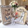 Unique Wooden Wedding Gift Set Personalised Card and Money Box Handmade Image 3