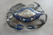 Blue Metal Mosquito Coil Holder Crab