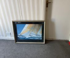 Large framed sailing photo