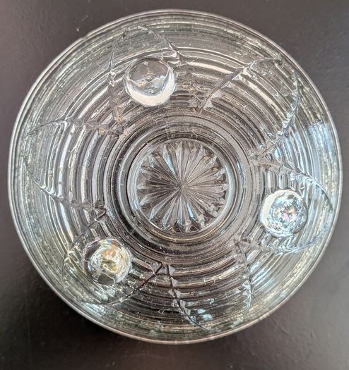 Vintage Clear Pressed Glass Footed Dessert Bowls Set of 8 Retro Sundae Dishes