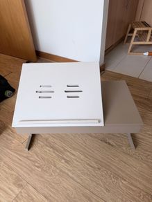 Foldable study desk in beige and dark brown (25 euros each)