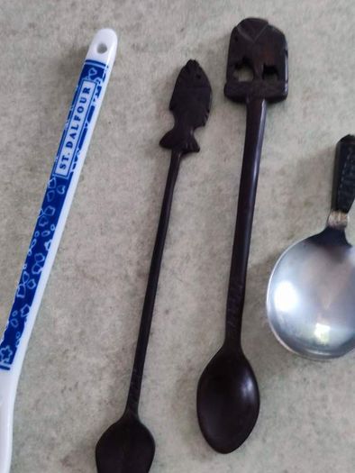 Selection of over sea jam spoons.
