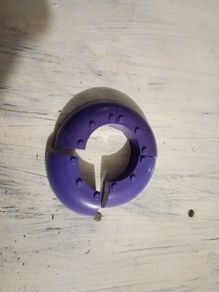 Lego brick round corner 6x6x2 purple 4 pieces
