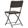 Folding Garden Chairs 4 pcs HDPE and Steel Brown Image 6
