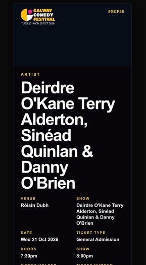 Galway comedy festival x 2
