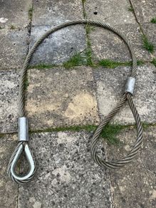 Crane lifting steel cable wire rope sling 24mm 2m long
