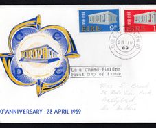 1969 Ireland Europa (CEPT) Commemorative Stamps Illustrated First Day Cover (FDC)