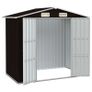 Garden Shed Brown 205x129x183 cm Galvanised Steel Image 4