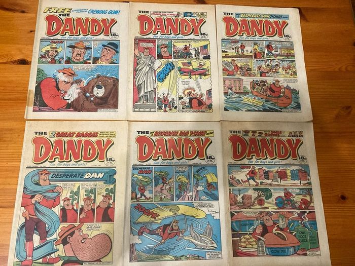 Comics: 'The Dandy' 1983,1985,1986 and 1987 (38 comics)