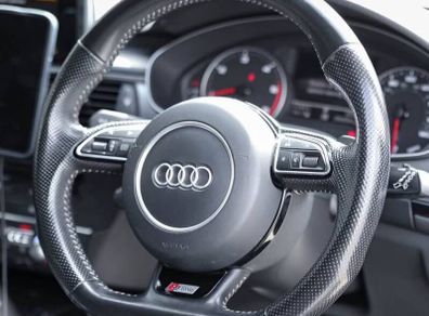 Audi Competition Flat Button Multi Function Steering Wheel..../////.... AUDI A6 C7 Quattro Piano Black Interior Trim.....////.... Audi Super Sport Sline Fully Electrical Seats Door Cards.