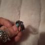 feather wrap ring with turquoise Image 2