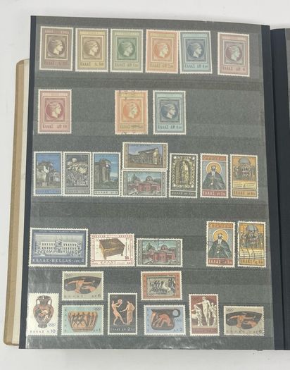 Collection: Cyprus, Greece, Italy and San Marino Stamps both mint an commemorative stamps on 41 pages