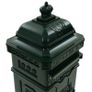 Pillar Letterbox Aluminium Vintage Style Rustproof Green Image 10