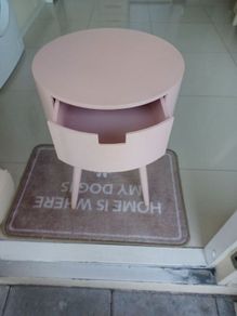 pink side table