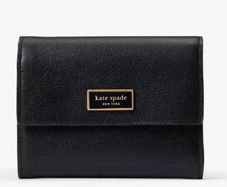 Kate Spade New York Katy Bifold Flap Wallet - Black Leather