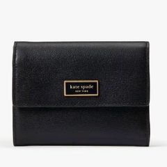 Kate Spade New York Katy Bifold Flap Wallet - Black Leather
