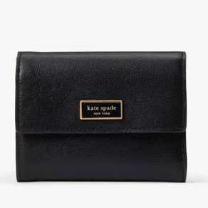 Kate Spade New York Katy Bifold Flap Wallet - Black Leather