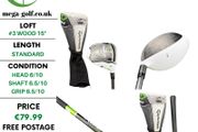Taylormade RBZ #3 Wood 15 Degree / RBZ Matrix Ozik Xcon-5 Stiff
