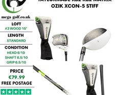 Taylormade RBZ #3 Wood 15 Degree / RBZ Matrix Ozik Xcon-5 Stiff