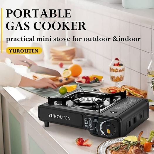 NEW Camping Stove Portable Gas Cookers Outdoor Butane Burner Mobile Kitchen Gas Stove Small Camp Cooker Windproof BBQ Gas Burner Cooking Set (FREE SHIPPING)