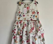 8years, With Tags NEW Villalobos Floral Tiered Girls Dress