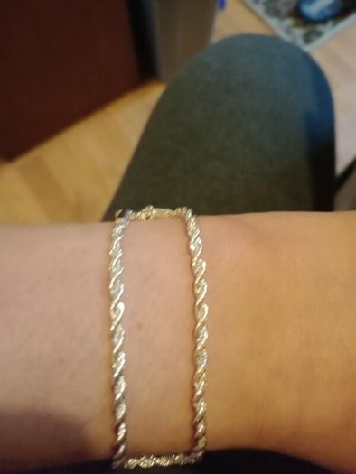 Silver Chain and Braclet