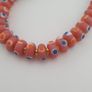 Vintage Venetian Style Tiny Tire shape Eyes Glass Beads Necklace Image 4