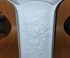 Vintage Kaiser W.German Art Pottery white bisque porcelain vase H 19 cm