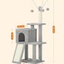 118cm Cat Tree, Cat Tower with Scratching Posts - Grey Image 3
