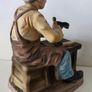Large Vintage German Porcelain Figurines Cobbler and Card Players Image 7