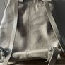 Clarks women's medium backpack leather beige grey new Image 5