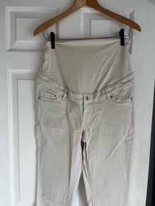 H&M Mama Maternity Jeans Ecru, Size