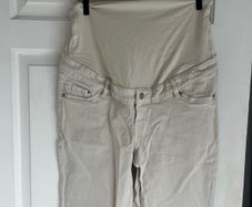 H&M Mama Maternity Jeans Ecru, Size
