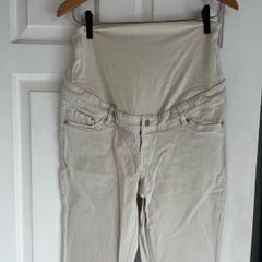H&M Mama Maternity Jeans Ecru, Size