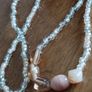 Necklace made of beads and glass beads. Image 3