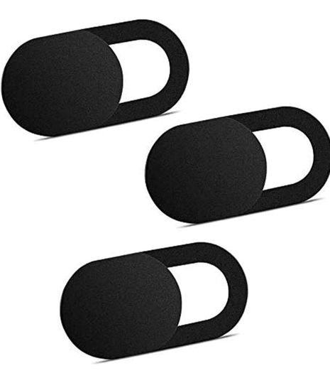[3 Pack Webcam Cover Slider for Privacy, 0.027in Ultra Thin Design Web Camera Cover Slide for Laptop, Desktop, PC, Tablet, Smartphone and More - (Black)