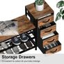 3-Tier Shoe Bench with 4 Drawers and Seat, Shoe Rack with Storage Space Image 4
