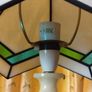 Table Lamp. Glass shade and marble base. Image 5