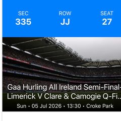 1x Hogan Stand Ticket for Clare v Limerick