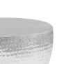 Coffee Table Hammered Silver 100x50x28 cm Aluminium Image 7