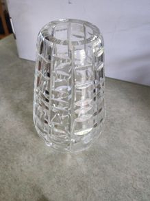 Vintage Waterford Tralee 7" Vase, Crystal Waterford Ladder Vase is slight chip from the inside top rim the stamp is not showing well used. No 38.