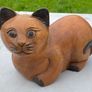 two nice wooden cat sculpture's Image 4