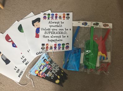 Kids Superhero room decor