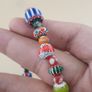 Vintage Venetian Style Chevorn & Mix Glass Trade Glass Beads Bracelet Image 8