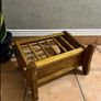 Vintage Oak Magazine Rack Holder Image 4